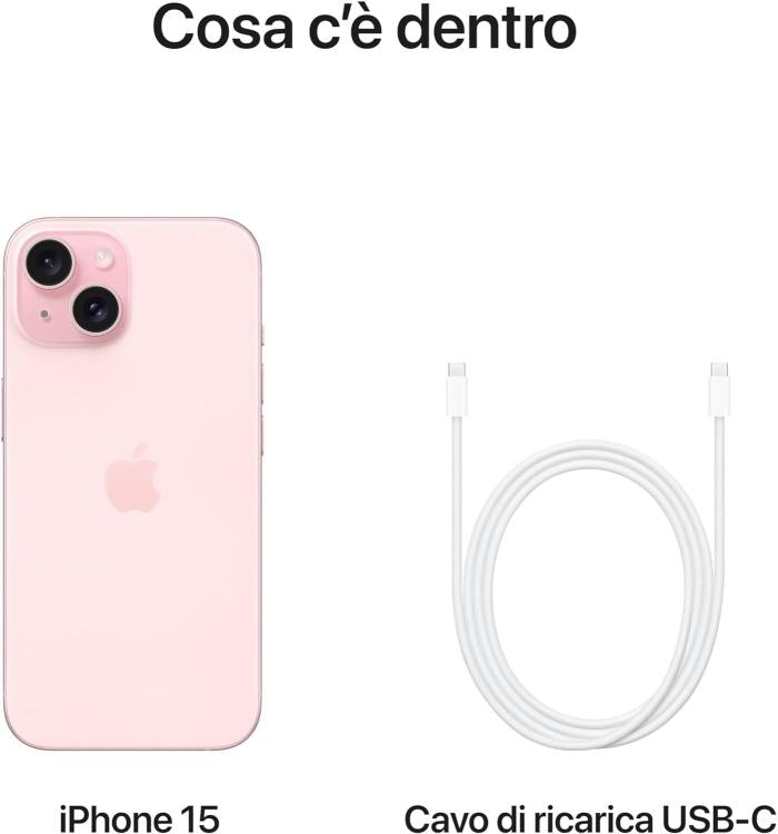 APPLE IPHONE 15 256GB ROSA GARANZIA EUROPA 24 MESI