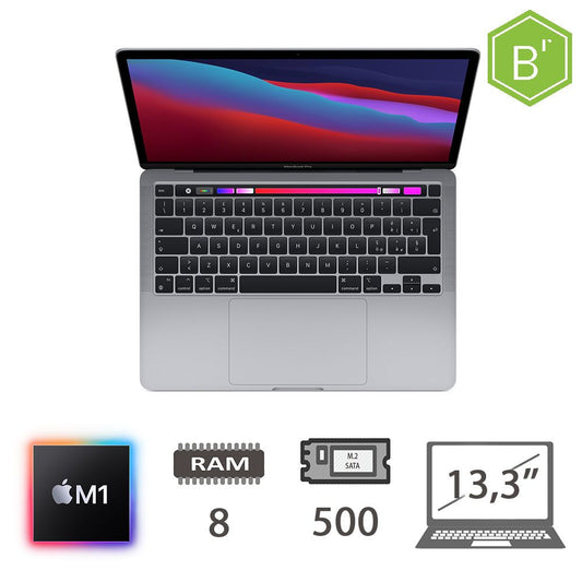 Mbp 13.3 T.Bar(2020)M1-8c/8/512/8c GPU/Sg/2y - B 